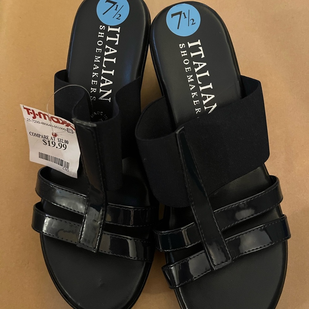 Italian Shoemakers Navy Blue Sandals